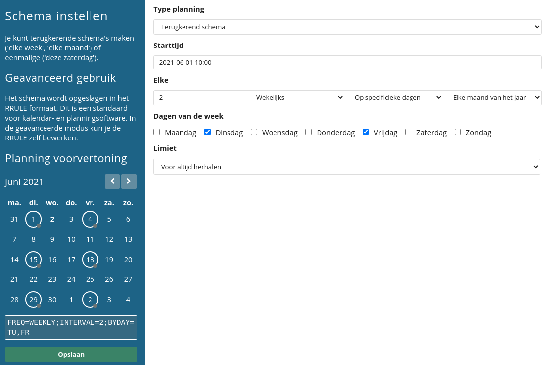 Bulkmailing schema