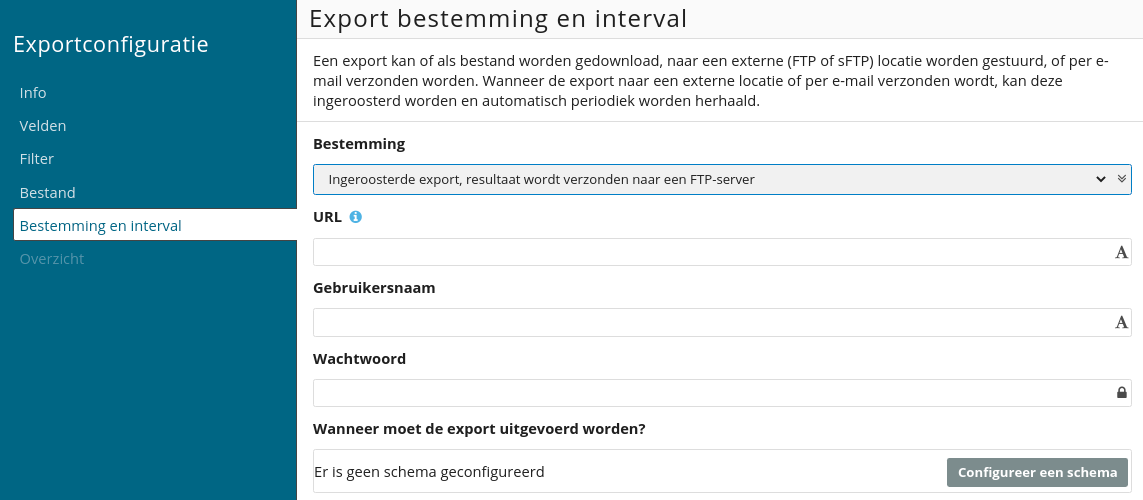 Bestemming en interval